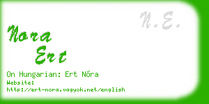 nora ert business card